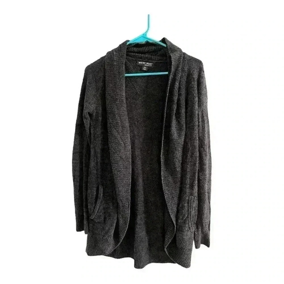 Barefoot Dreams Bamboo CozyChic® Lite Circle Lounge Cardigan Dark Gray XS/S - Picture 3 of 7